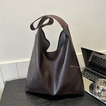 Hobo Bag Leather Spacious Shoulder Strap