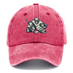Hockey Cap Goalie Print Curved Brim Adjustable Strap