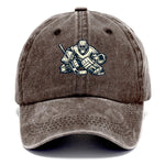 Hockey Cap Goalie Print Curved Brim Adjustable Strap