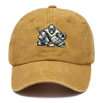 Hockey Cap Goalie Print Curved Brim Adjustable Strap