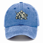 Hockey Cap Goalie Print Curved Brim Adjustable Strap