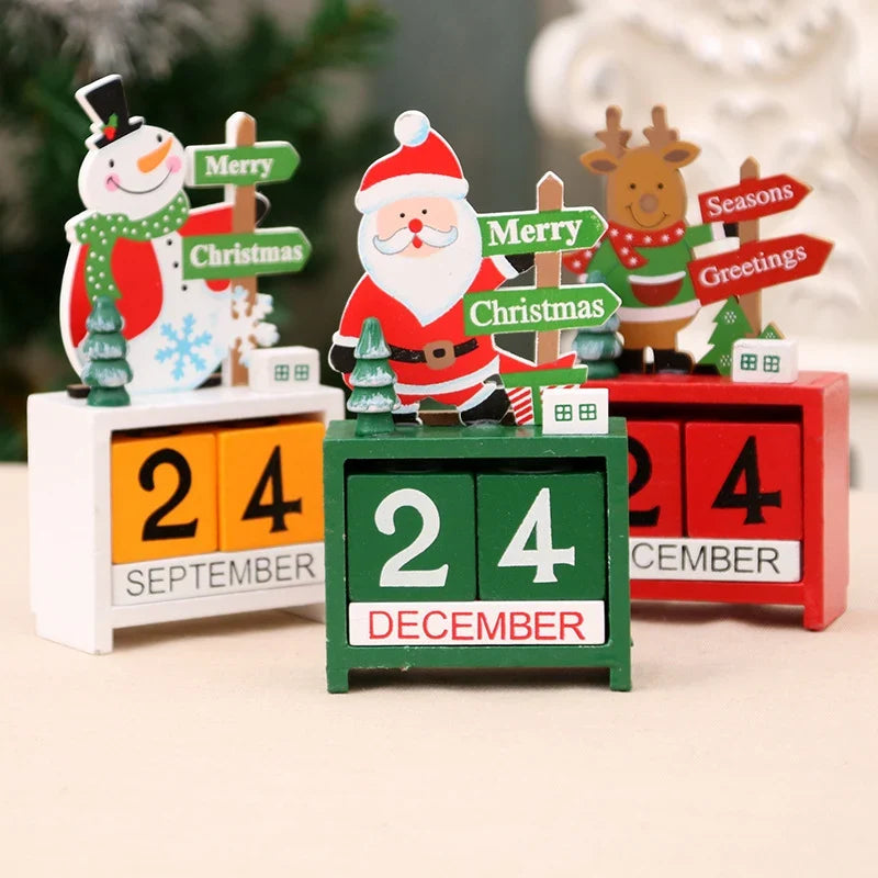 Holiday Countdown Calendar Adjustable Date Sliders Festive Figure
