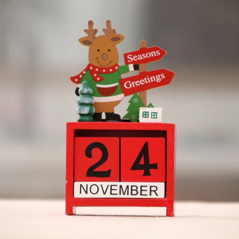 Holiday Countdown Calendar Adjustable Date Sliders Festive Figure