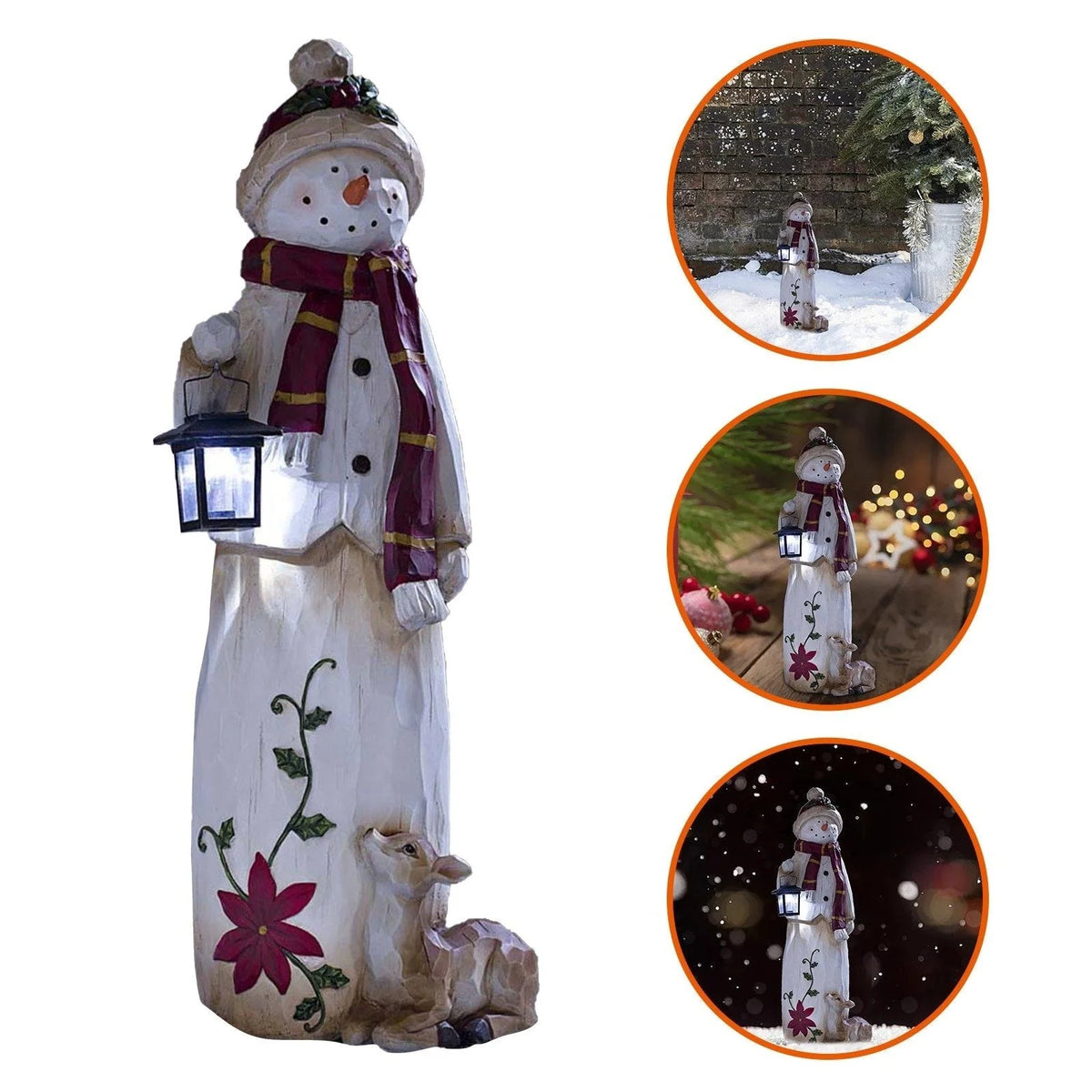 Holiday Decoration LED Lantern All-Weather Resin figure