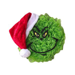 Holiday Door Wreath Grinch Face Weather-Resistant Indoor & Outdoor