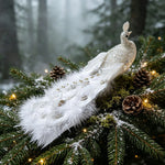 Holiday Feather Decoration Delicate Feathers & Sparkling Accents