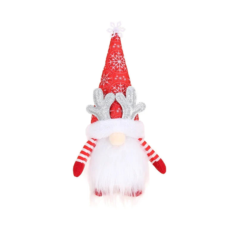 Holiday Gnome Figurine Snowflake Hat & Antlers Lightweight Durable