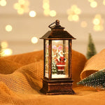 Holiday Lantern Snowman Glitter Battery-Operated LED