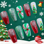 Holiday Nail Art Set Festive Glitter Chip-Resistant Gloss