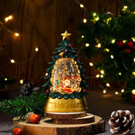 Holiday Snow Globe LED Battery-Free Tree Scene
