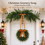 Holiday Wreath Lifelike Greenery & Metal Bells