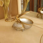 Home Organizer Gold Pelican Design Resin