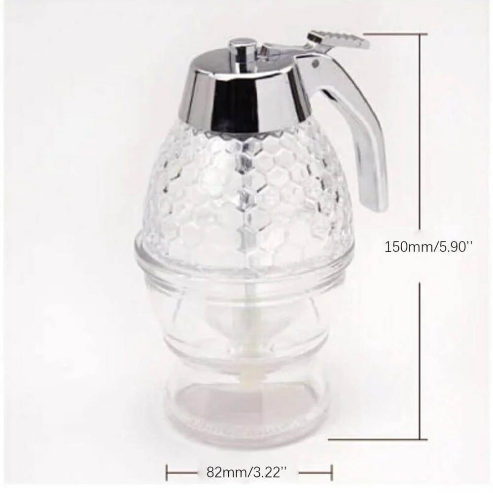 Honey Dispenser Drip-Free Trigger Release Honeycomb Design