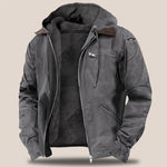 Hooded Jacket Durable Canvas Fleece Lined