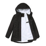 Hooded Parka Coat Fleece-Lined Adjustable Drawcord Hood Storm Placket