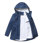 Hooded Parka Coat Fleece-Lined Adjustable Drawcord Hood Storm Placket