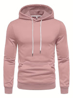 Hoodie Adjustable Drawstring Hood Slight-Stretch Polyester Knit Regular Fit