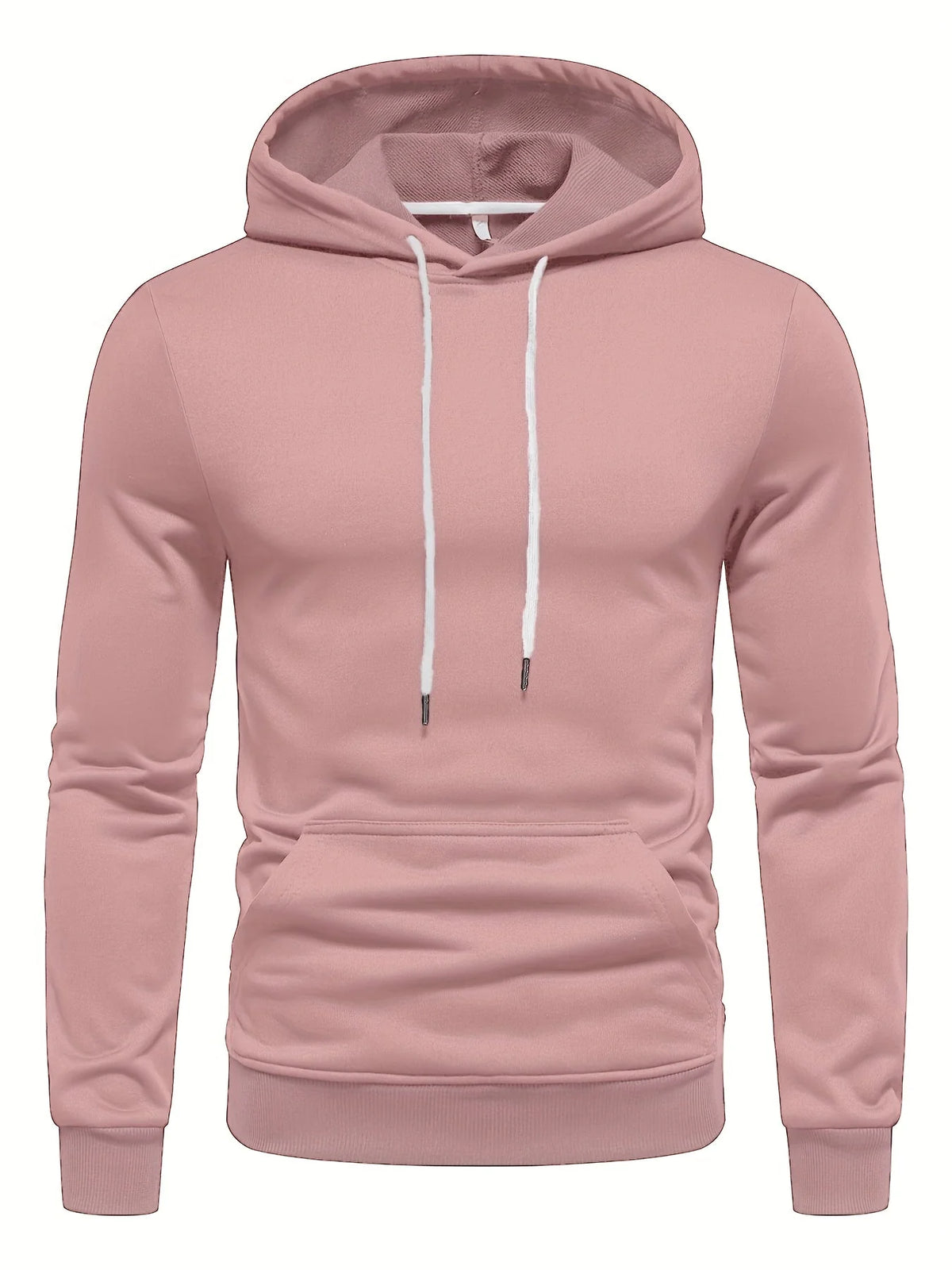 Hoodie Adjustable Drawstring Hood Slight-Stretch Polyester Knit Regular Fit