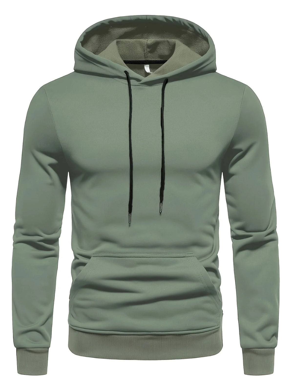 Hoodie Adjustable Drawstring Hood Slight-Stretch Polyester Knit Regular Fit