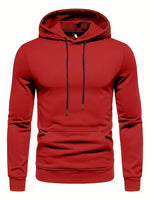 Hoodie Adjustable Drawstring Hood Slight-Stretch Polyester Knit Regular Fit