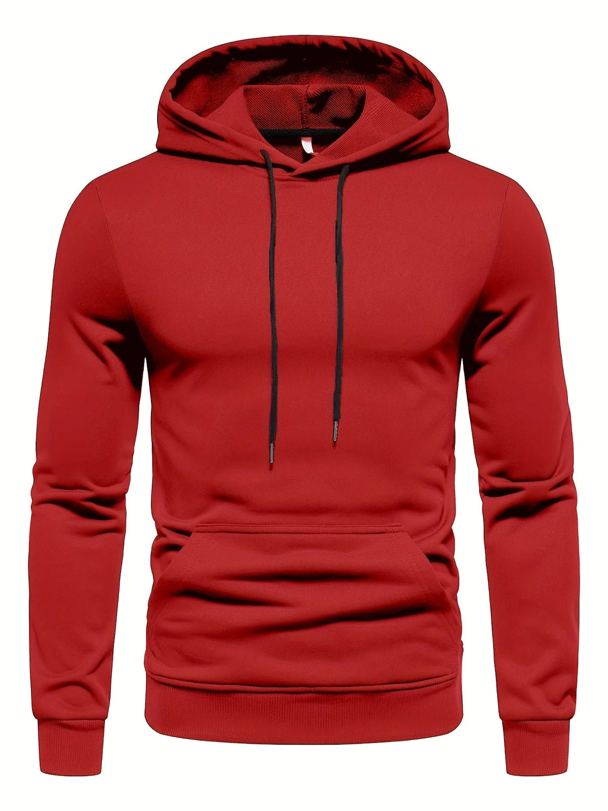 Hoodie Adjustable Drawstring Hood Slight-Stretch Polyester Knit Regular Fit