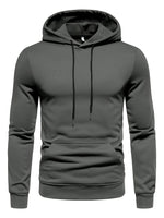 Hoodie Adjustable Drawstring Hood Slight-Stretch Polyester Knit Regular Fit