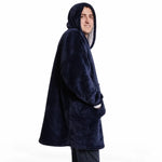 Hoodie Blanket Sherpa Fleece Oversized Fit Hood & Front Pocket