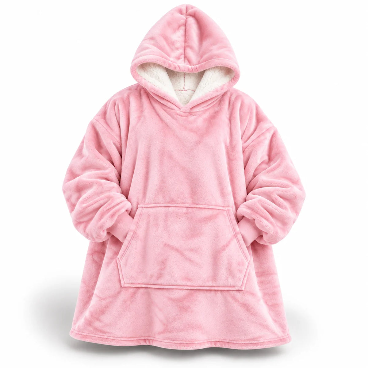 Hoodie Blanket Sherpa Fleece Oversized Hood & Front Pocket