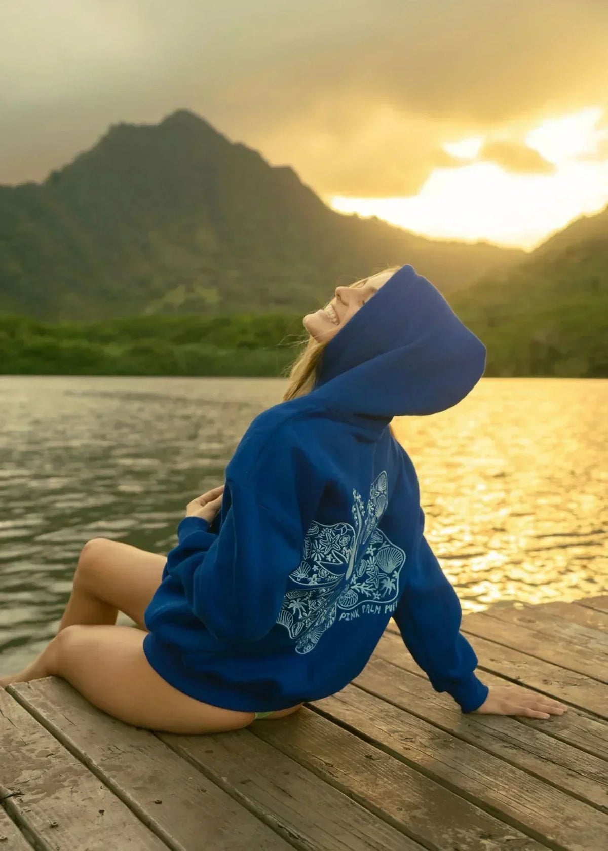 Hoodie Oversized Fit Tropical Print Cozy Streetwear
