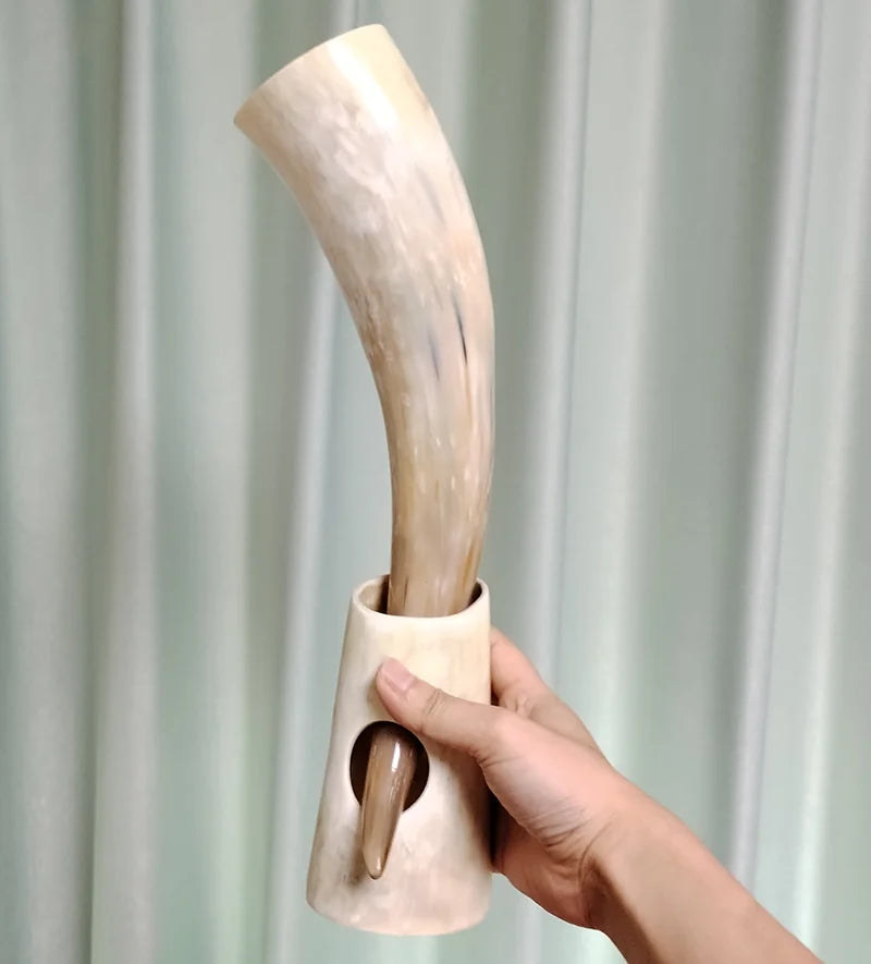 Horn Mug Handmade Real Horn 13 Oz Capacity