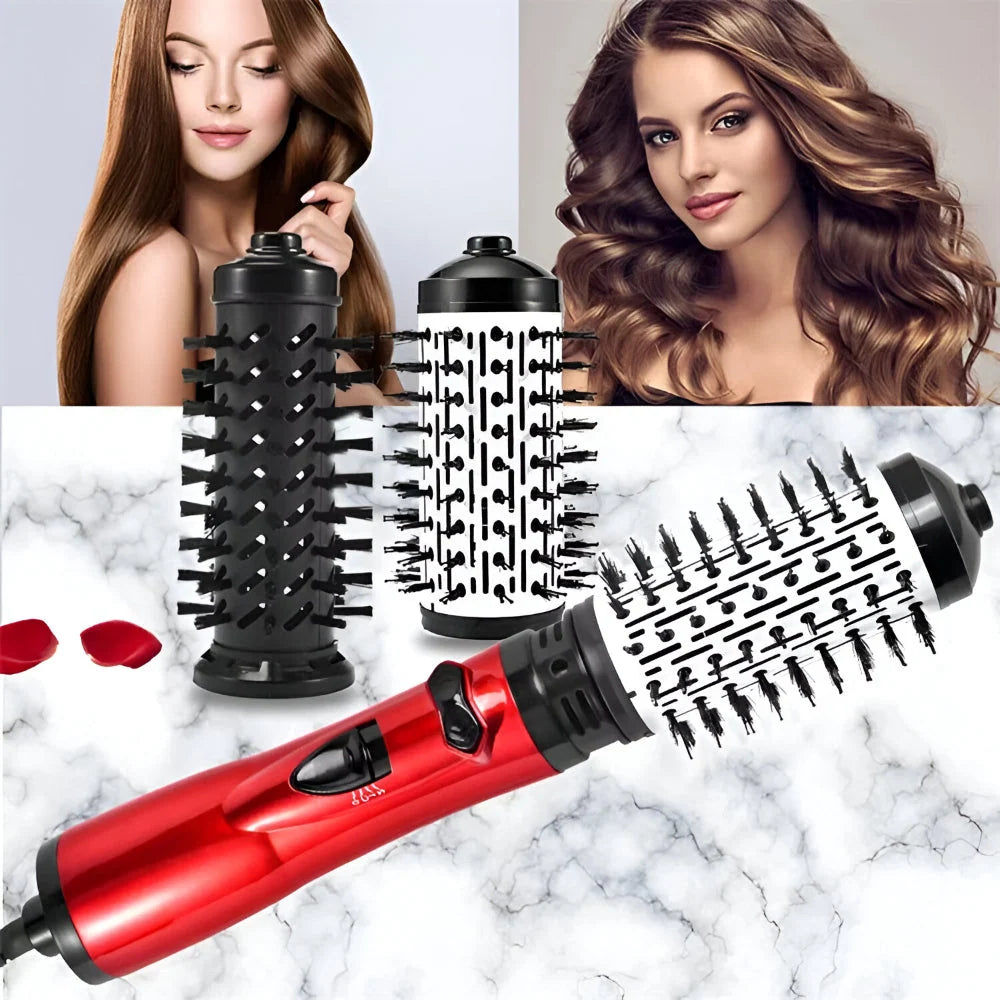 Hot Air Brush Rotating Ionic Two Brush Heads