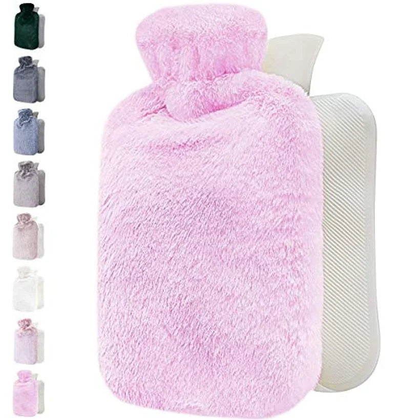 Hot Water Bottle Plush Cover Long-Lasting Heat Retention