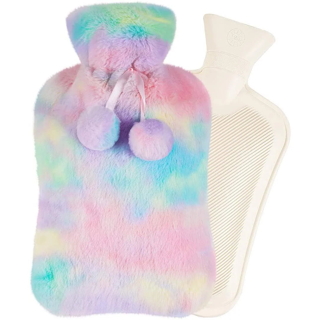 Hot Water Bottle Plush Cover Long-Lasting Heat Retention