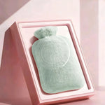 Hot Water Bottle Soft Plush Removable Washable Cover