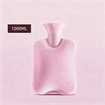 Hot Water Bottle Soft Plush Removable Washable Cover