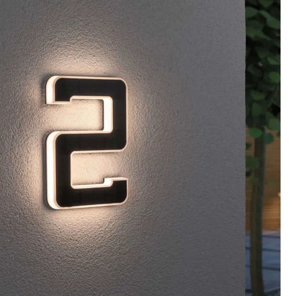 House Number Solar Powered LED Dusk Sensor