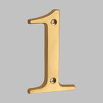 House Number Solid Brass Classic Design Mounting Hardware Included