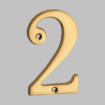 House Number Solid Brass Classic Design Mounting Hardware Included