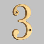 House Number Solid Brass Classic Design Mounting Hardware Included