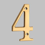 House Number Solid Brass Classic Design Mounting Hardware Included