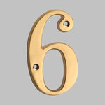 House Number Solid Brass Classic Design Mounting Hardware Included