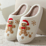 House Slippers Christmas Design Plush Lining Non-Slip Sole