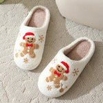 House Slippers Christmas Design Plush Lining Non-Slip Sole