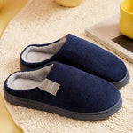 House Slippers Plush Backless Slip-On Anti-Slip Sole