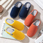 House Slippers Plush Backless Slip-On Anti-Slip Sole