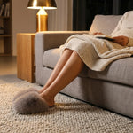 House Slippers Plush Faux Fur Cushioned Non-Slip Sole