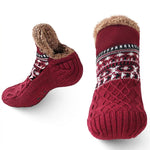 House Socks Knitted Fleece-Lined Non-Slip Soles