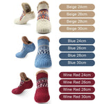 House Socks Knitted Fleece-Lined Non-Slip Soles