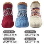 House Socks Knitted Fleece-Lined Non-Slip Soles