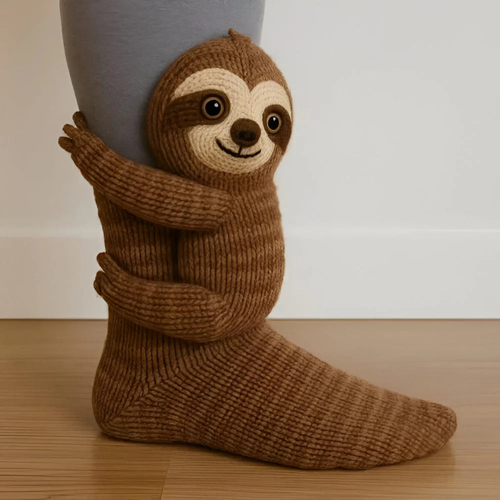 House Socks Plush Animal Design Non-Slip Soles
